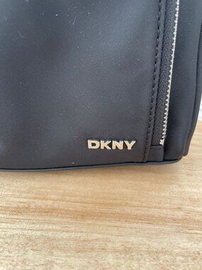 SALE!NWT DKNY Kali Sling Crossbody Bag Black Nylon Silver Hardware
